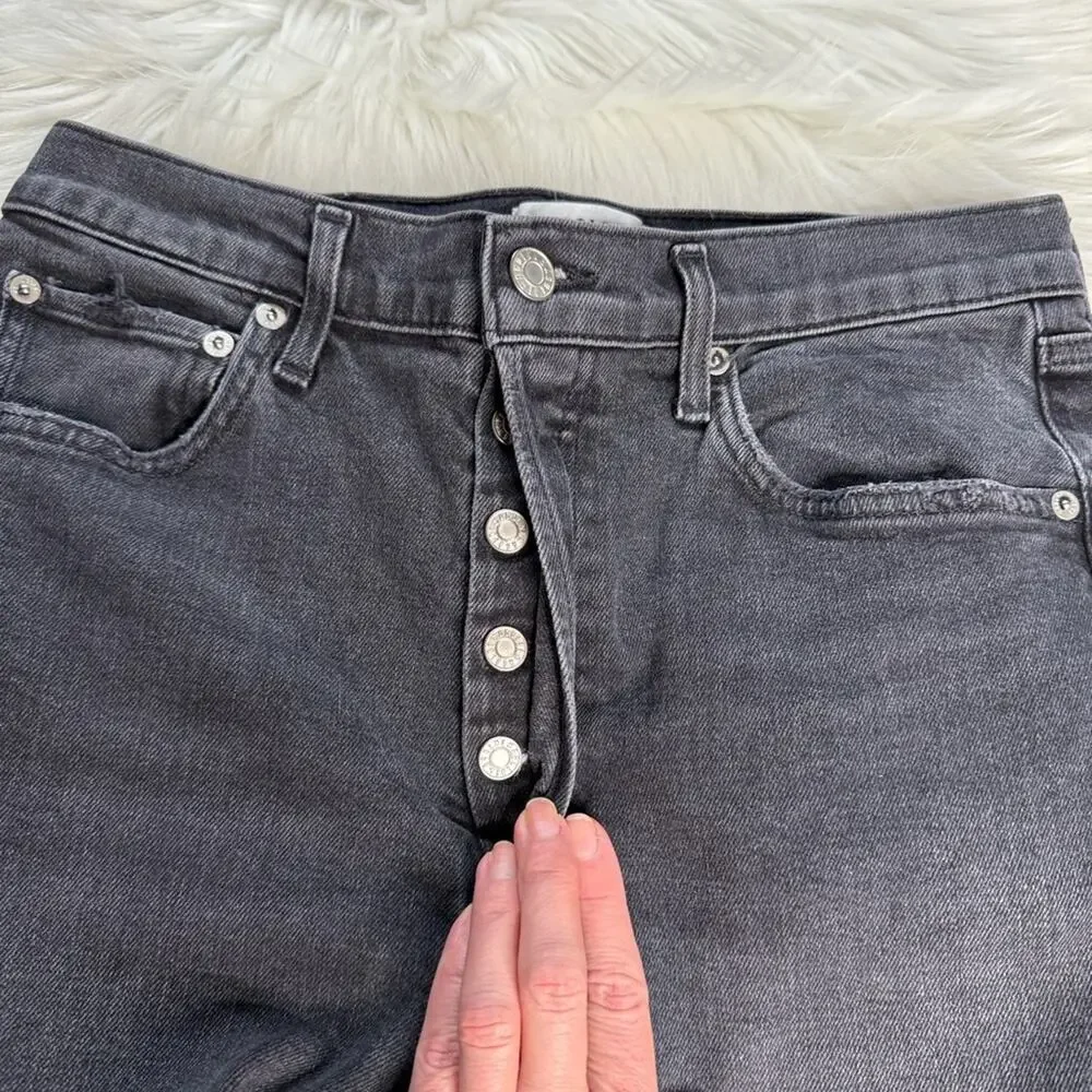 Agolde High Rise Straight Crop Riley Jeans in Progress
